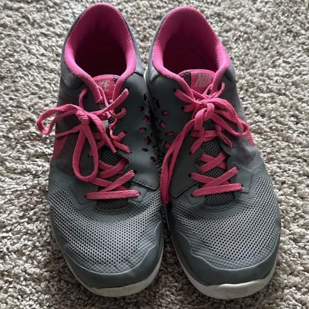 Nike Women's Flex Running Shoes 2015 Gray/Pink Size 10